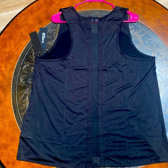 Bebe Sports Black Performance Logo Tank Top Plus Sizes - Picture 7 of 8